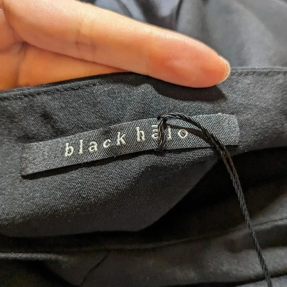 NEW Black Halo Black Mini Dress Jane One Shoulder Dress Silk Size 2 - Picture 4 of 8